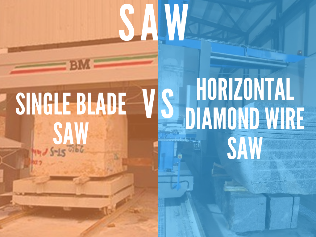 Single blade saw or horizontal diamond wire saw?